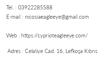Nicosia Eagle Eye Boutique Hotel iletiim bilgileri